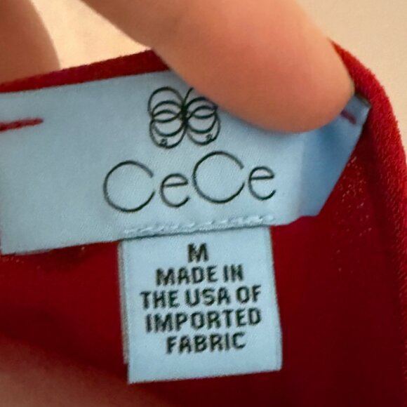 Monteau + Cece Bundle Red Polka Dot + Red Shirt  Size M - Picture 9 of 10